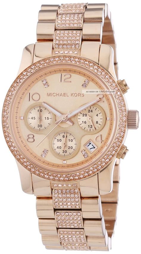 michael kors uhr damen schwarz gold|michael kors rose gold watch.